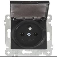 RİTA MEK TUŞ UPS KAPAKLI (FRANSIZ) PRİZ SİYAH 1